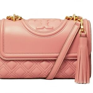NWT Tory Burch Pink Quilted Crossbody Bag